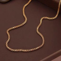 Aatmana Golden Brass Brass Gold-Plated Chain-image-46