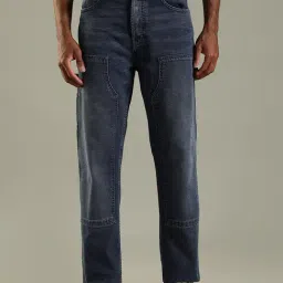Tommy Hilfiger Dark Blue Cotton Regular Fit Jeans-picture-7