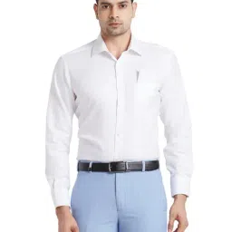 Park Avenue White Luxus Fit Texture Shirt-picture-21