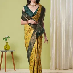 HERE&NOW Woven Design Zari Art Silk Banarasi Saree-picture-40