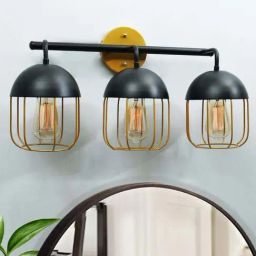 Homesake Transparent & Golden Metal 3-Light Vanity Wall Sconce-image-80