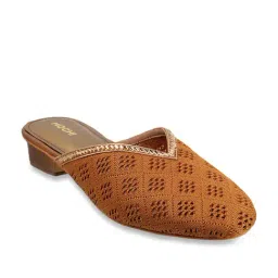 Mochi Women's Tan Mule Shoes-image-96