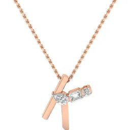SHINE ETERNAL Lab Grown Diamond 14k (585) Rose Gold Pendant for Women-picture-19
