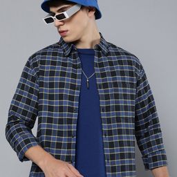 R Code by The Roadster Life Co Men Opaque Checked Casual Shirt-picture-21