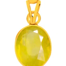 Clara Yellow Sapphire 5.5cts Panchdhatu Pendant-47