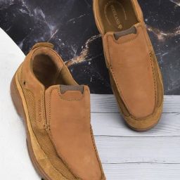 Woodland Men's Camel Casual Loafers-image-5