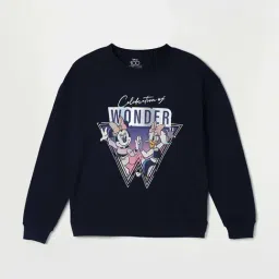 Fame Forever by Lifestyle Kids Navy Cotton Printed Full Sleeves Sweatshirt-picture-30