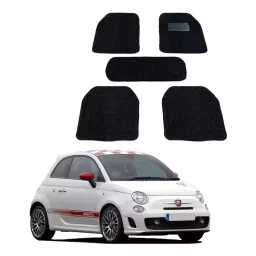 Auto Pearl DB7M62 PVC and Plastic Standard Mat for Fiat 500 Abarth 2005-2015 (Black)-image-9