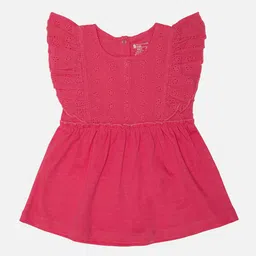 Bodycare Girls Cotton Self Design Schiffli Fit & Flare Dress-picture-15