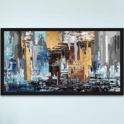 DEKORSTATION Multicoloured Abstract Canvas Painting-11