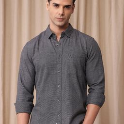 Mr Bowerbird Men Premium Tailored Fit Checked Pure Cotton Casual Shirt-image-46