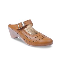 VALIOSAA Women Beige Solid Mules-51