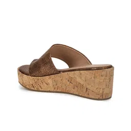 VALIOSAA Textured Open Back Wedge Heels image 3