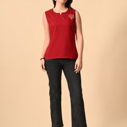 SANTOLIYA Women Floral Printed Round Neck Top-image-58