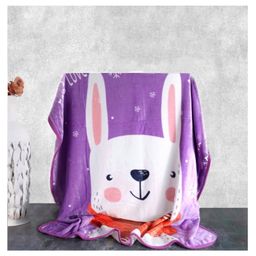 Yellow Bee Blanket Rabbit Print - Purple-10