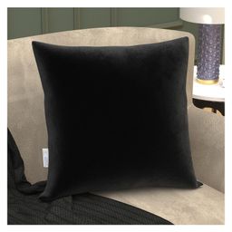 MYARMOR Micro Fiber Square Pillow with Velvet Cover - Black-22