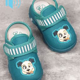 Lil Lollipop Puppy Patched Detailed  Velcro Closure Musical Booties - Green-image-51