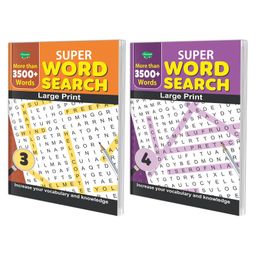 Set of 2 Super Word Search 3 and  4 A fun Word Search Adventure Large Print-image-80