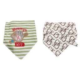 Chinmay Kids Reusable Baby Bibs Two Layered Cute Prints Edges Assorted Color Pack of 2  (Green-White)-image-48
