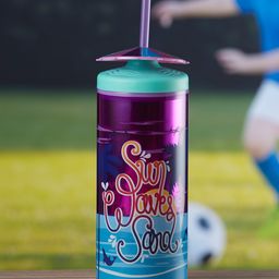 Kookee Acrylic Sipper, Cup, Tumbler Frosted with Straw and Lid  (KT-008-D) - 275ml-28