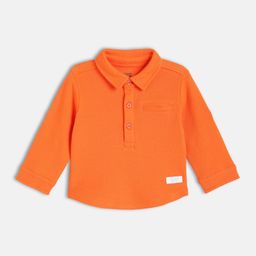 MINI KLUB Cotton Blend Full Sleeves Patch EmbroideredShirt - Orange-picture-28