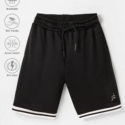 Pine Active Knee Length Solid Shorts - Black-image-8