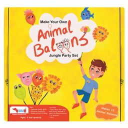 CocoMoco Kids DIY Art and Craft Kit for Kids, Make Your Own Animal Balloons Jungle Party Set, Gift for Girls and Boys, Age 3-8 year old, Create 10 Animal Balloons, Return Gift for Kids-image-60