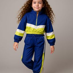 Ollington St. Taffeta Winter Wear Set of Color Blocked Full Sleeves Jacket & Joggers - Navy Blue-image-83