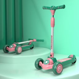 StarAndDaisy Glider Toddler Scooter for Kids Foldable 3 Wheel Kick Scooter with LED Lights &5 Adjustable Height Pink-21