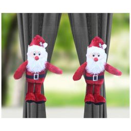 Tickles 2 Pcs Santa Claus Christmas Soft Stuffed Plush Hanging Toy For Kids Boys & Girls Home Decoration (Size: 30 cm Color: Red)-13