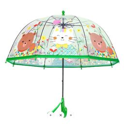 CHAATEWALA Teddy Bear & Cat Designed Transparent Umbrella - Multi Colour image 3