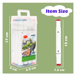VGRASSP 12 Pcs Dual Tip Highlighter Cum Sketch Pen For Kids With Carrying Case - Market Set for Drawing, Coloring, Sketching and Card Making - Color May Vary image 3