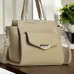 WOMEN MARKS Textured PU Structured Handheld Bag with Tasselled-15