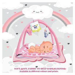 Toddylon New Born Baby Bedding Set Mattress with Mosquito Net & Sleeping Bag Combo - Pink image 4