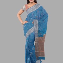 The Chennai Silks Floral Zari Kanjeevaram Saree-image-59