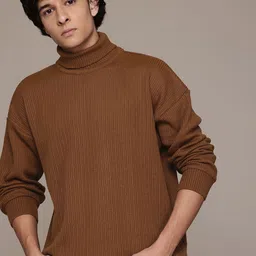 The Roadster Lifestyle Co. Ribbed Turtle Neck Pullover-91