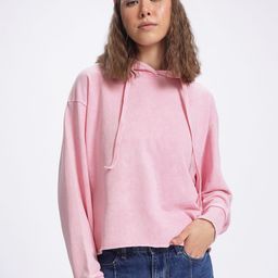 DressBerry Everyday Edge Dyed Raw Hem Hooded Sweatshirt-image-54