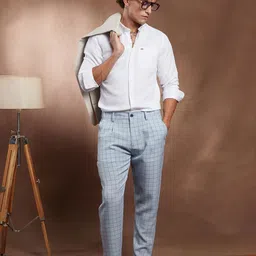 Campus Sutra Open-Weave Self Design Comfort Regular Fit Casual Shirt-image-45