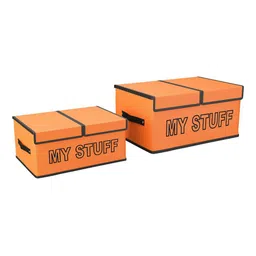 Kuber Industries Orange Set of 2 Regular Multi-Utility Organisers image 1