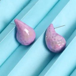 Sohi Rose Pink Teardrop Drop Earrings for Women-image-54