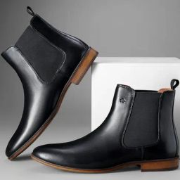 Arrow Men's Black Chelsea Boots-image-71