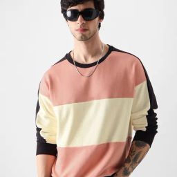 The Souled Store Originals Multicolor Loose Fit Striped Oversized Sweatshirt-picture-22
