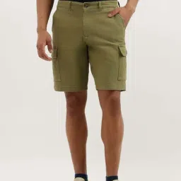 United Colors Of Benetton Green Comfort Fit Cargo Shorts-picture-40