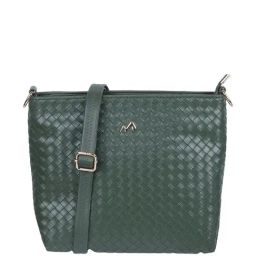 Metro Green Textured Medium Sling Handbag-image-44