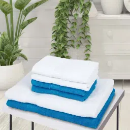Bianca D'ross White & Aqua 380 Towel Set-9