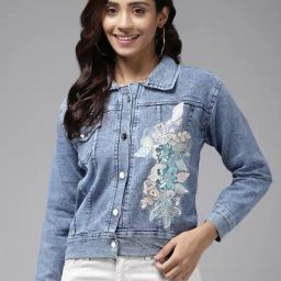 Aarika Blue Embroidered Jacket-image-55
