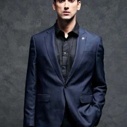 Rare Rabbit Navy Tailored Fit Solid Blazer-image-25