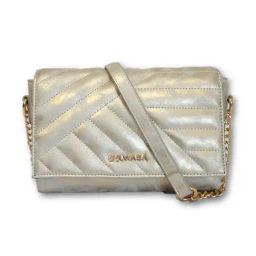 BELWABA Vanella Gold Textured Medium Cross Body Bag-image-85