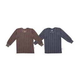 Vimal Jonney Kids Multicolor Regular Fit Thermal Tops - Pack of 2-picture-31