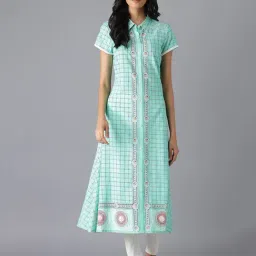 Aurelia Turquoise A Line Kurta-image-16